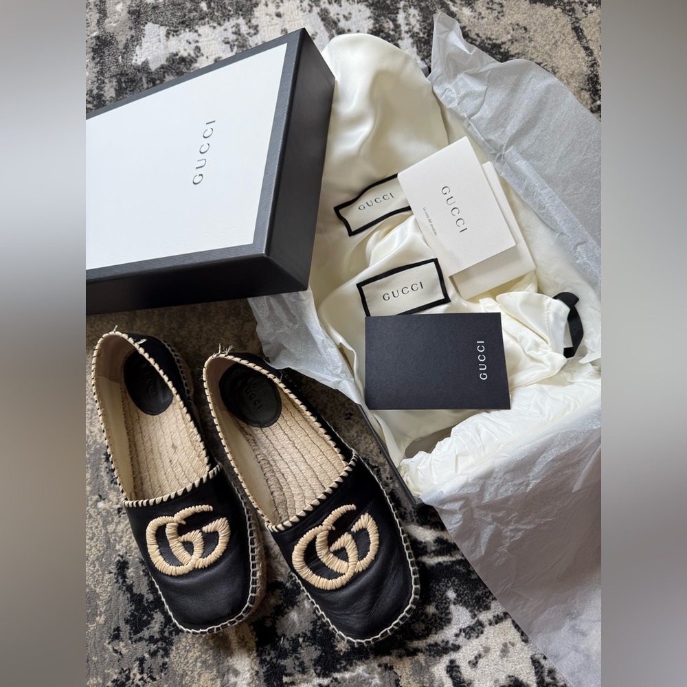 AUTH Gucci GG Microguccisima Espadrilles - Size 8.5 - Picture 6 of 10